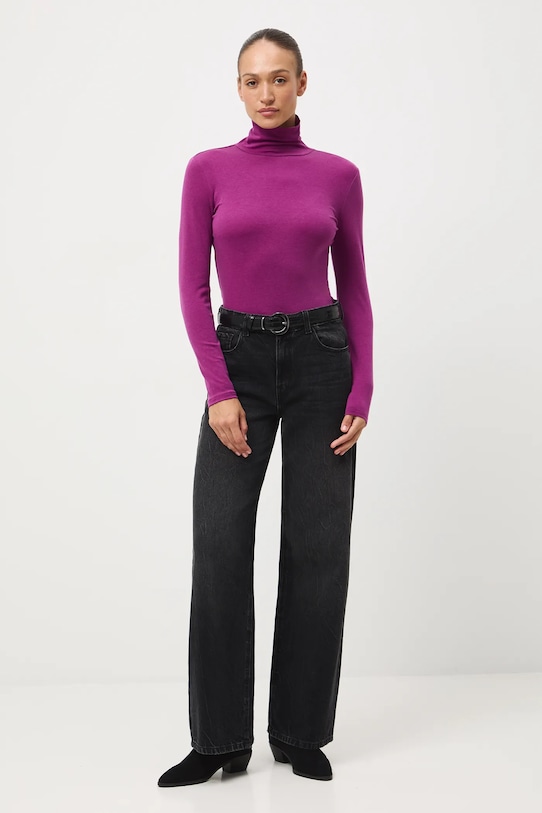 Medicine longsleeve z wełną slim fioletowy RW25-BUD802