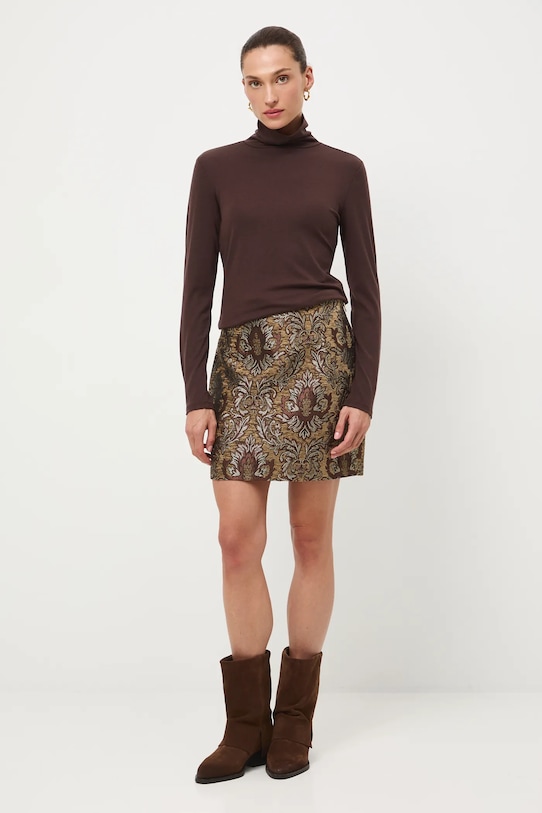 Medicine longsleeve z wełną slim brązowy RW25-BUD802