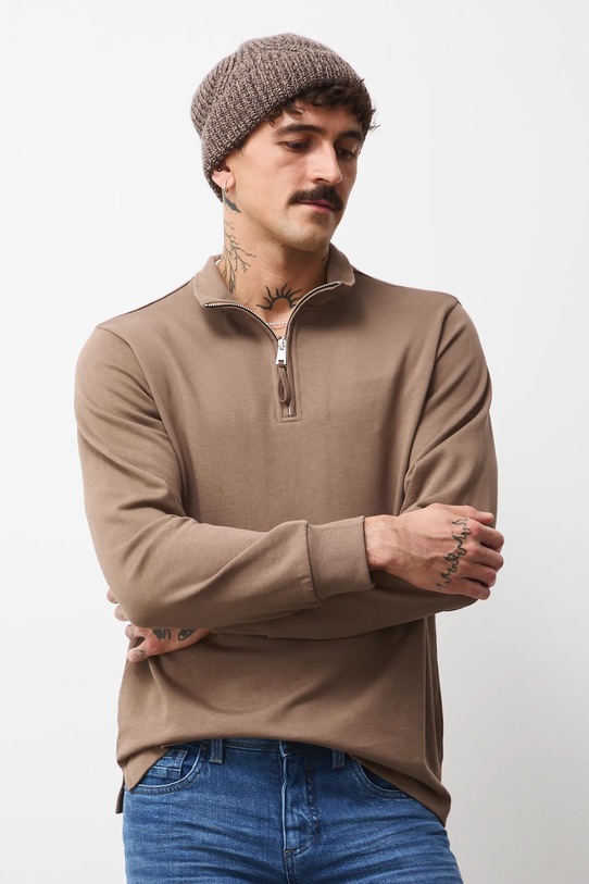 Medicine longsleeve bawełniany RW25-BUMB02 brązowy RW25