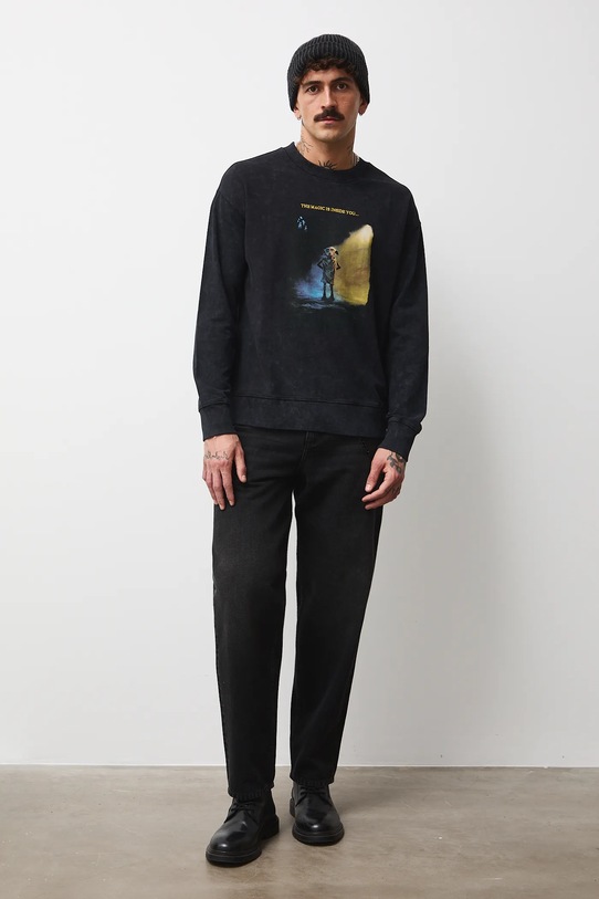 Odzież Medicine longsleeve bawełniany RW25-BUMB03 czarny