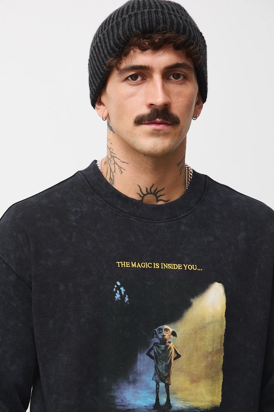 Medicine longsleeve bawełniany RW25-BUMB03 czarny