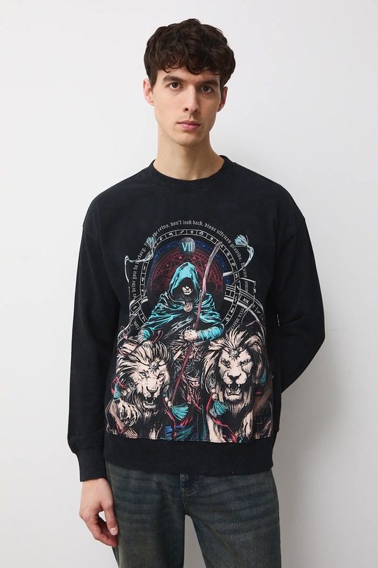 Medicine longsleeve bawełniany czarny RW25-BUMC01