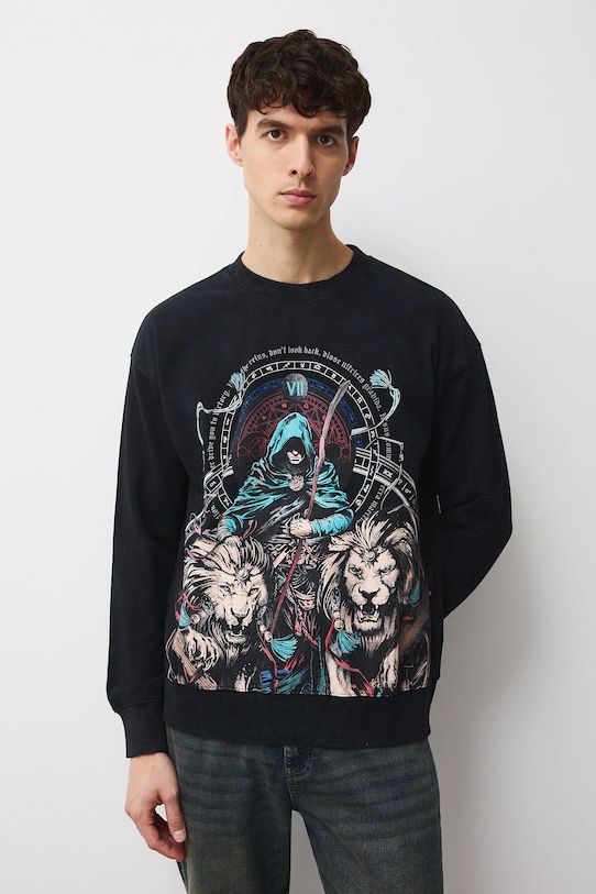 Medicine longsleeve bawełniany czarny RW25-BUMC01