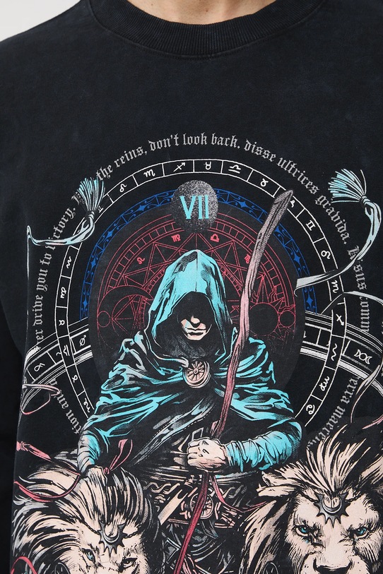 Medicine longsleeve bawełniany RW25-BUMC01 czarny