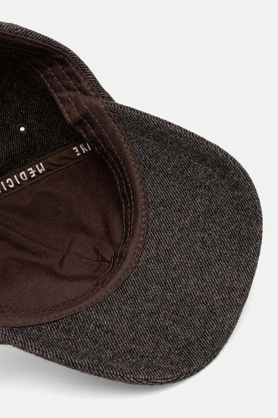 Czapka z daszkiem wełniana męska melanżowa RW25-CAM200 beżowy