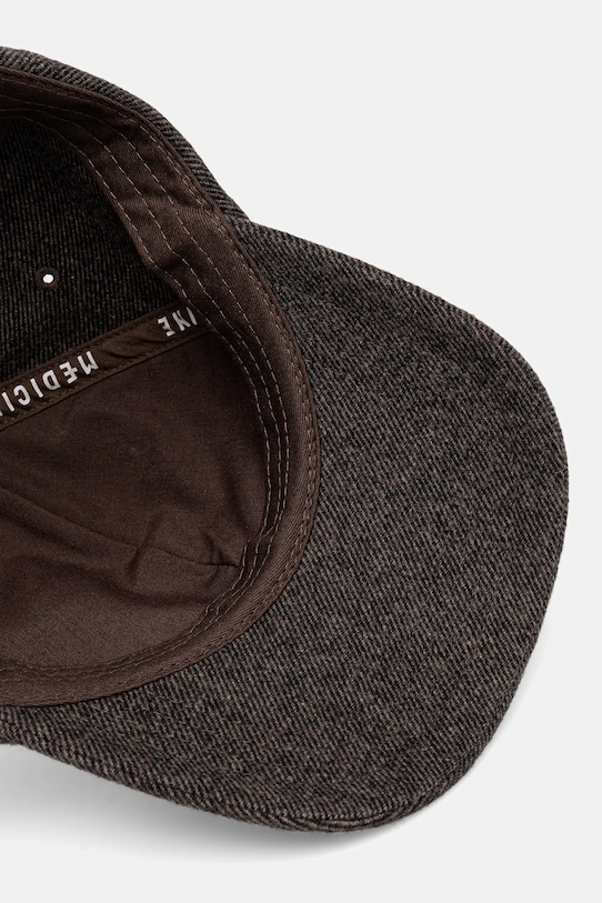 Czapka z daszkiem wełniana męska melanżowa RW25-CAM200 beżowy