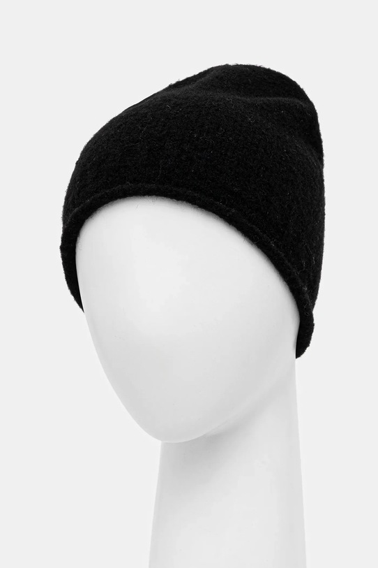 Akcesoria Czapka damska beanie z domieszką wełny RW25-CDD041 czarny