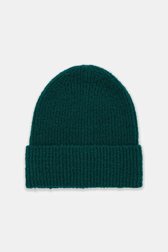 Czapka damska beanie prążkowana średniej grubości turkusowy RW25-CDD051