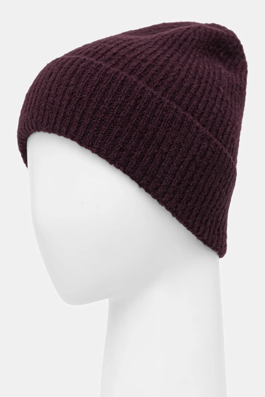 Czapka damska beanie prążkowana RW25-CDD051 bordowy RW25