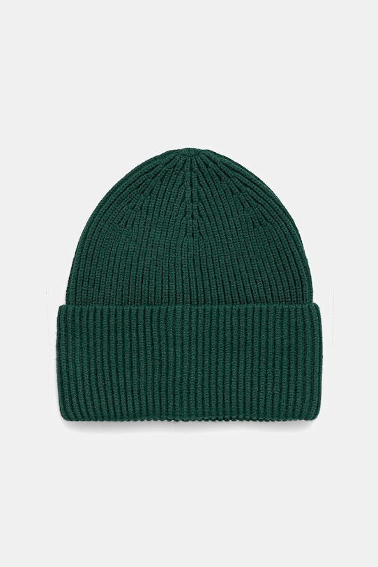 Czapka damska beanie prążkowana średniej grubości turkusowy RW25-CDD052