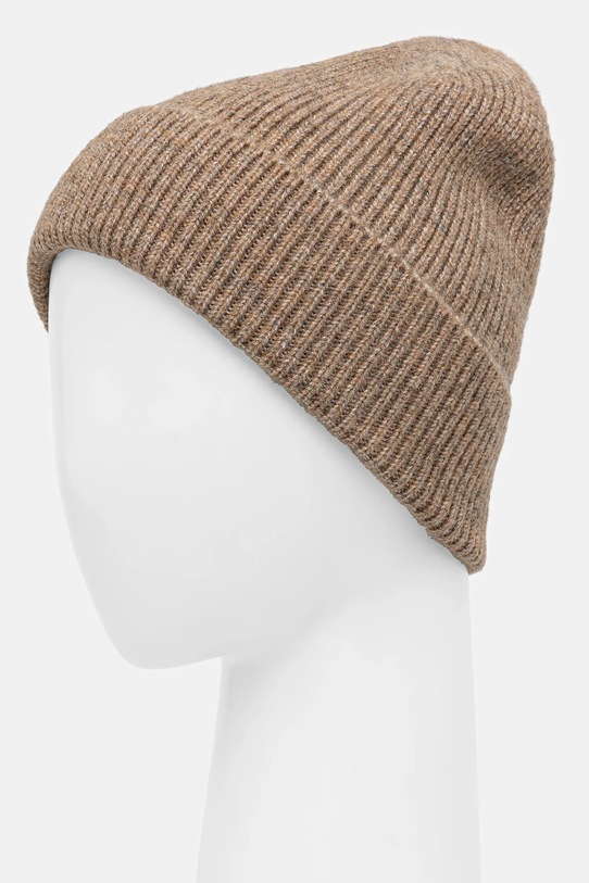 Czapka z domieszką wełny melanżowa RW25-CDD056 beżowy RW25