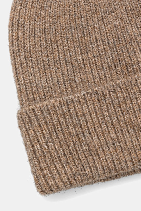 Akcesoria Czapka z domieszką wełny melanżowa RW25-CDD056 beżowy