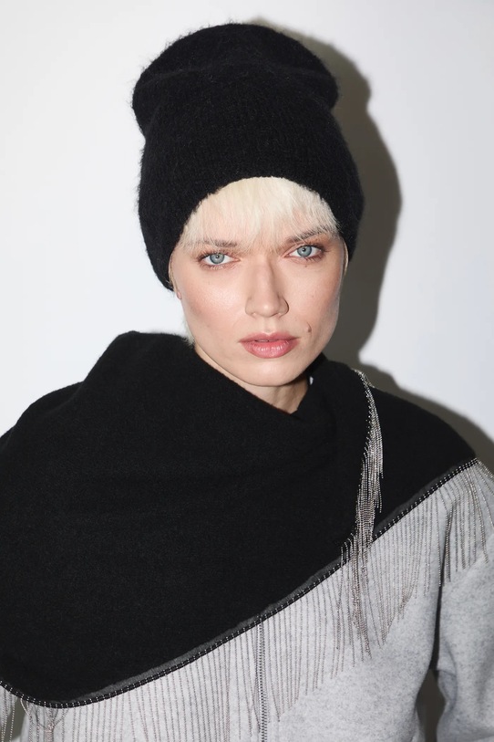 Medicine czapka z domieszką wełny czarny RW25-CDD501