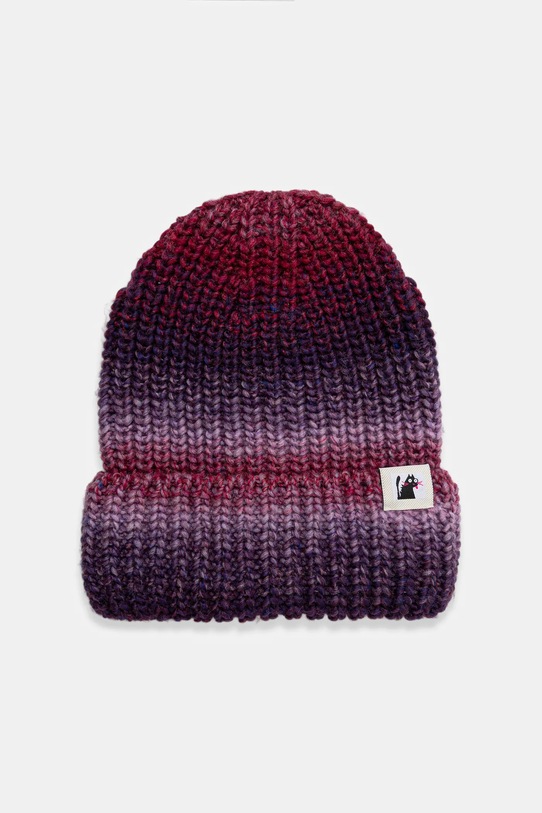 Čepice z vlněné směsi dámská beanie s příměsí vlny vícebarevná RW25-CDD800