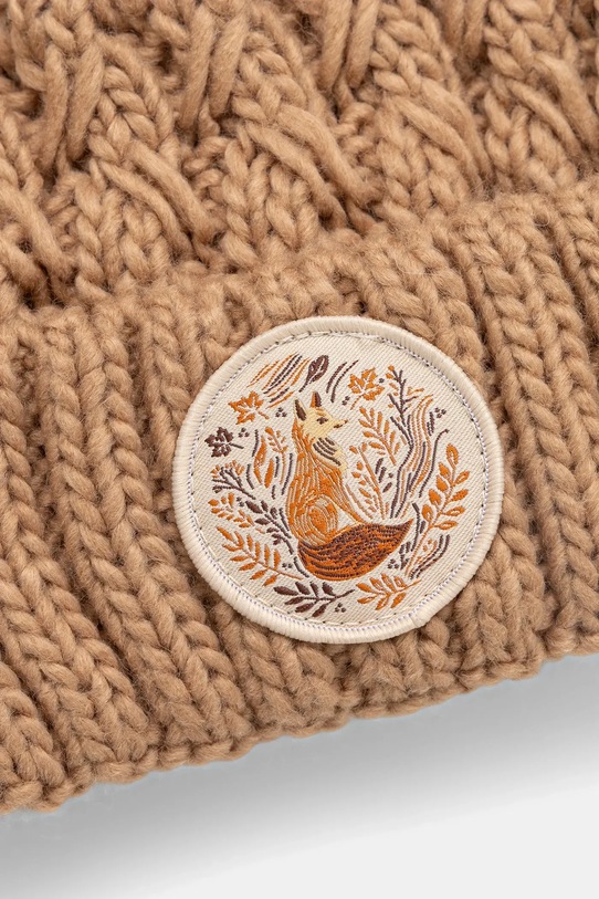 Czapka damska beanie z pomponem RW25-CDD916 beżowy RW25