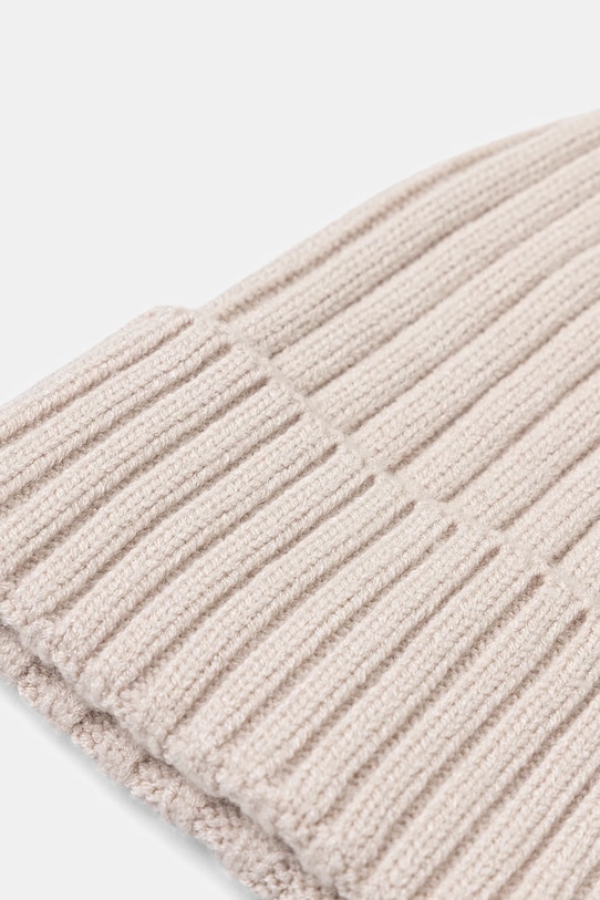 Czapka męska beanie prążkowana beżowy RW25-CDM070