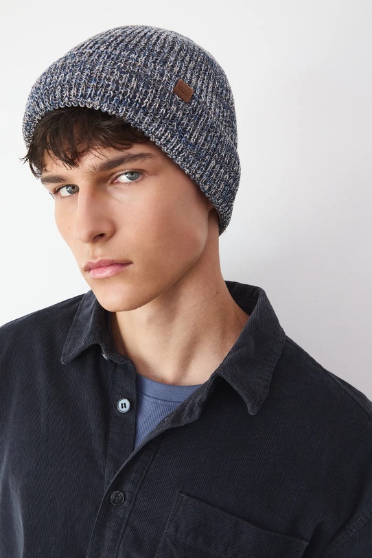 Czapka męska beanie melanżowa RW25-CDM600 granatowy