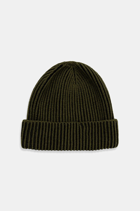 Czapka męska beanie z domieszką wełny i kaszmiru RW25-CDM704 zielony RW25