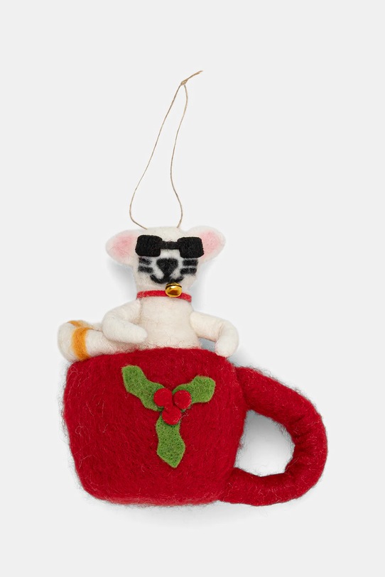 Ozdoba na vánoční stromeček z plsti, handmade vícebarevná RW25-DEU857
