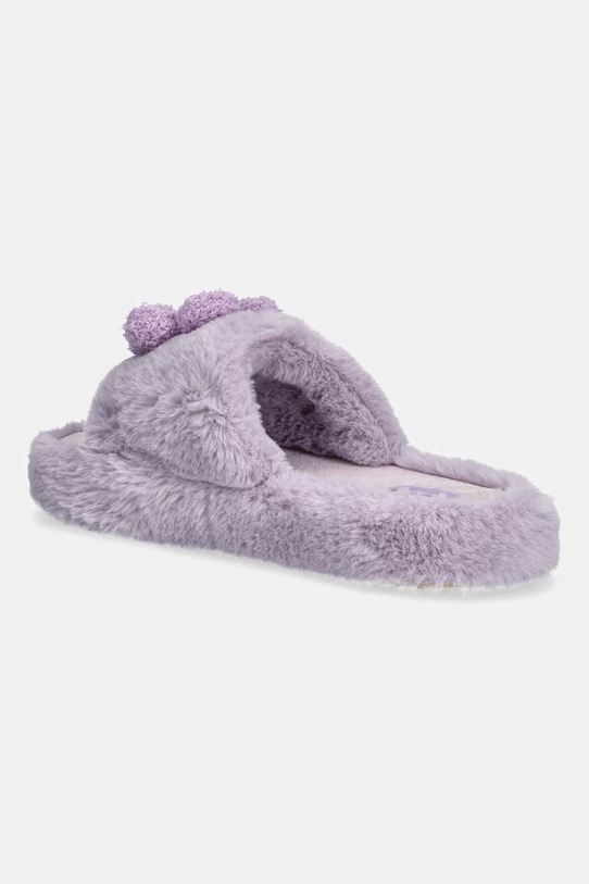 Obuwie Kapcie damskie z imitacji futerka RW25-KAD501 fioletowy