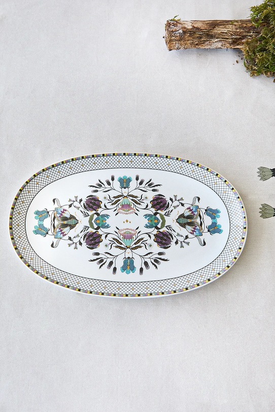 Talerz porcelanowy z ozdobnym wzorem RW25-KBU402 multicolor RW25