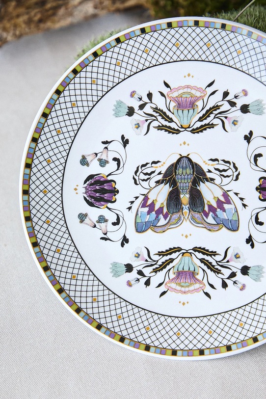 Kuchnia i jadalnia Talerz porcelanowy z ozdobnym wzorem RW25-KBU403 multicolor