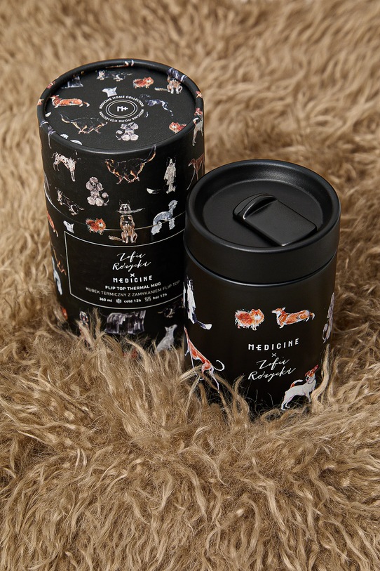 Kubek termiczny z okazji Dnia Psa – Zofia Różycka x Medicine RW25-KBU451 czarny RW25