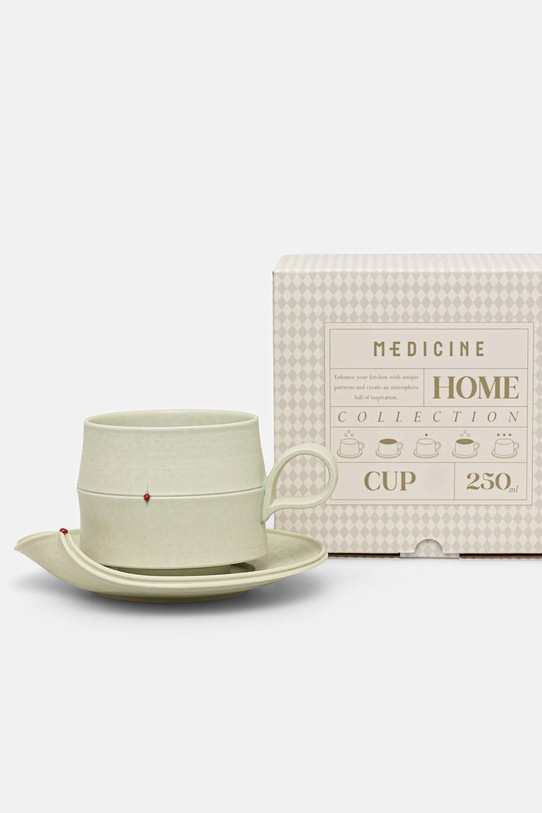 Kuchnia i bar Medicine filiżanka ze spodkiem RW25-KBU623 zielony