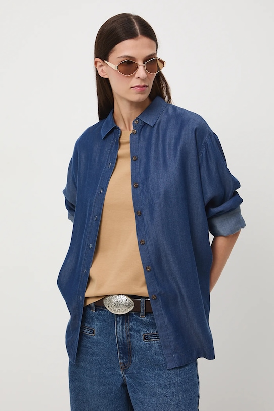 Medicine koszula RW25-KDD403 granatowy RW25