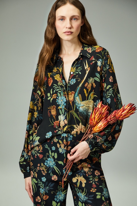 Medicine camicia lunga nero RW25-KDD855