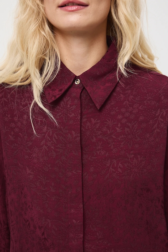 Medicine koszula RW25-KDDA04 bordowy