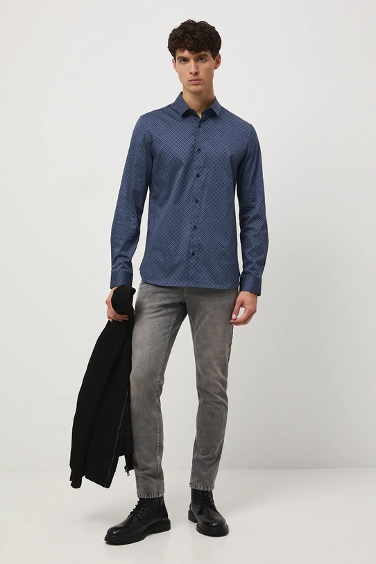 Koszula męska z kołnierzykiem klasycznym z drobnym wzorem RW25-KDM033 multicolor RW25