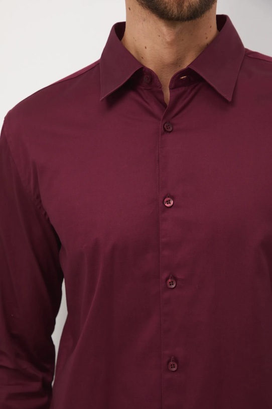 Medicine koszula RW25-KDM098 bordowy
