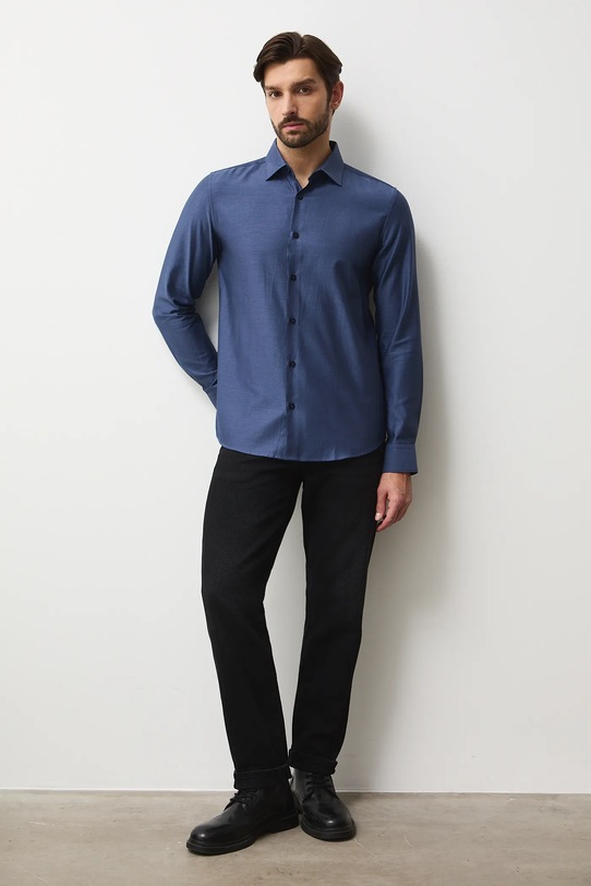 Medicine koszula bawełniana bawełna granatowy RW25-KDM0B5
