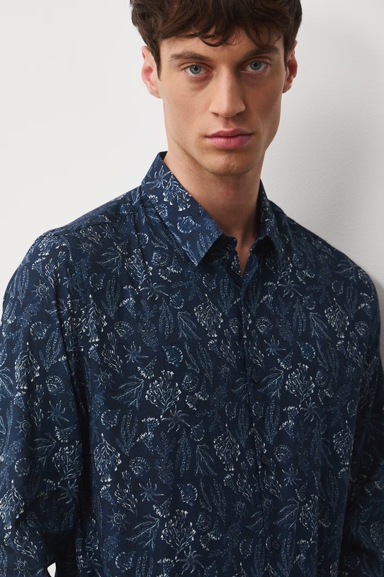 Хлопковая рубашка Medicine тёмно-синий RW25.KDM101