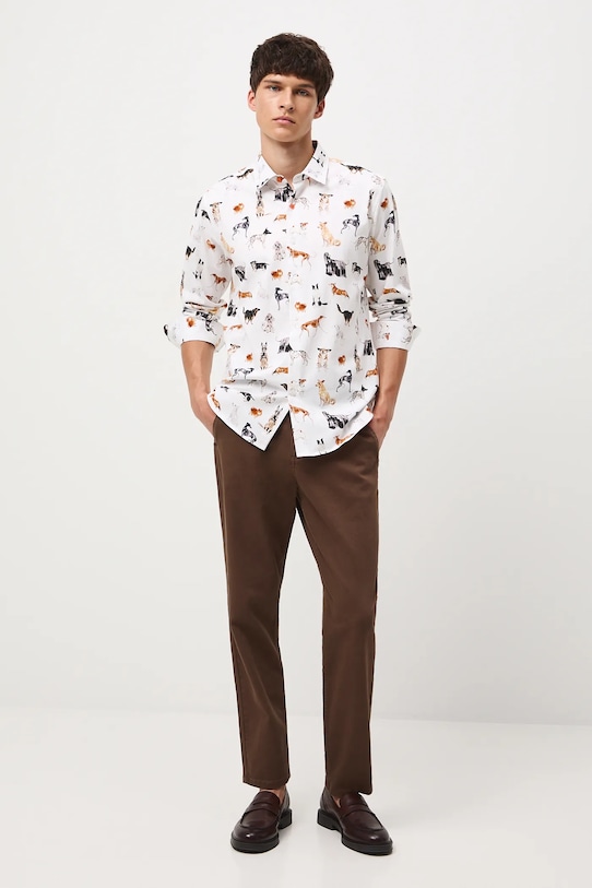 Odzież Medicine koszula bawełniana RW25-KDM407 beżowy