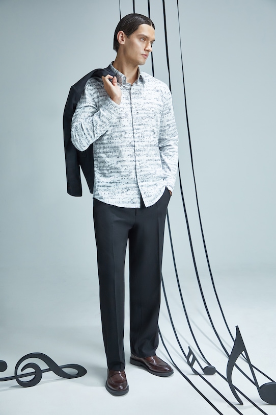 Medicine koszula wzorzyste biały RW25-KDM755