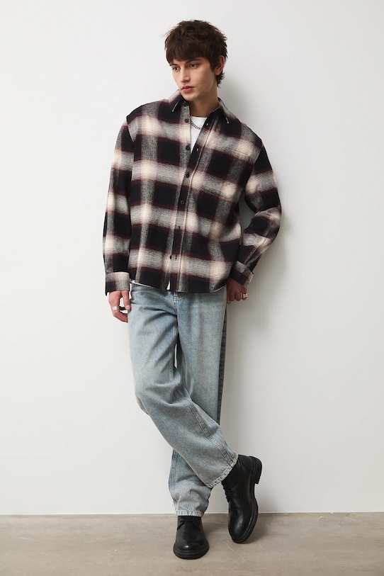 Medicine camasa din bumbac RW25-KDM904 maro RW25