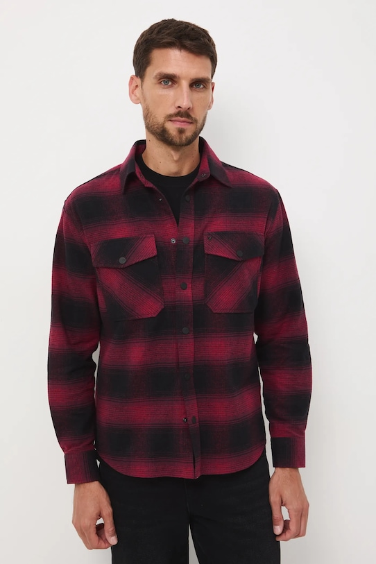 Medicine koszula bawełniana bordowy RW25-KDM905