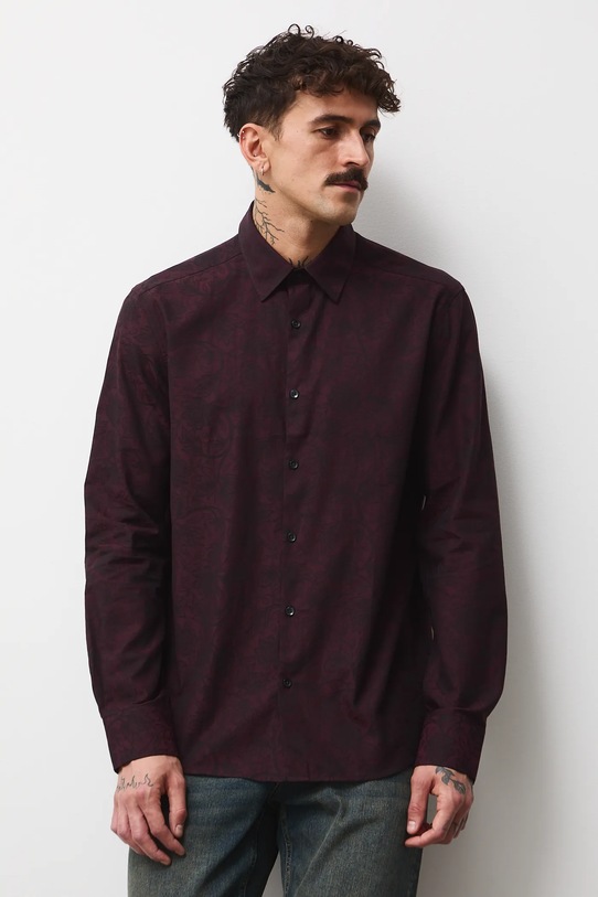 Medicine koszula bawełniana RW25-KDMB21 bordowy RW25
