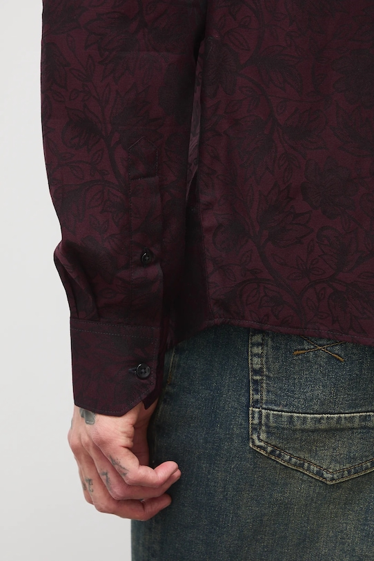 Medicine koszula bawełniana RW25-KDMB21 bordowy