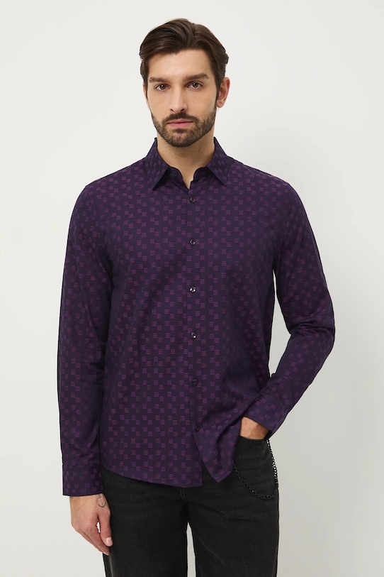 Medicine koszula bawełniana RW25-KDMB22 fioletowy RW25