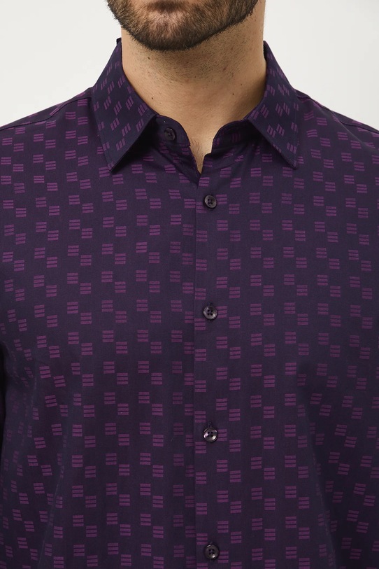 Medicine koszula bawełniana RW25-KDMB22 fioletowy