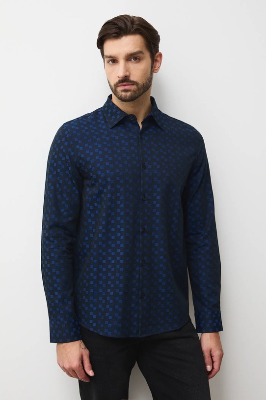 Medicine koszula bawełniana regular granatowy RW25-KDMB22