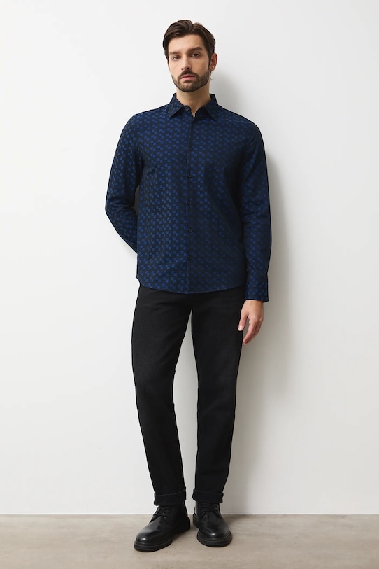 Medicine koszula bawełniana RW25-KDMB22 granatowy RW25