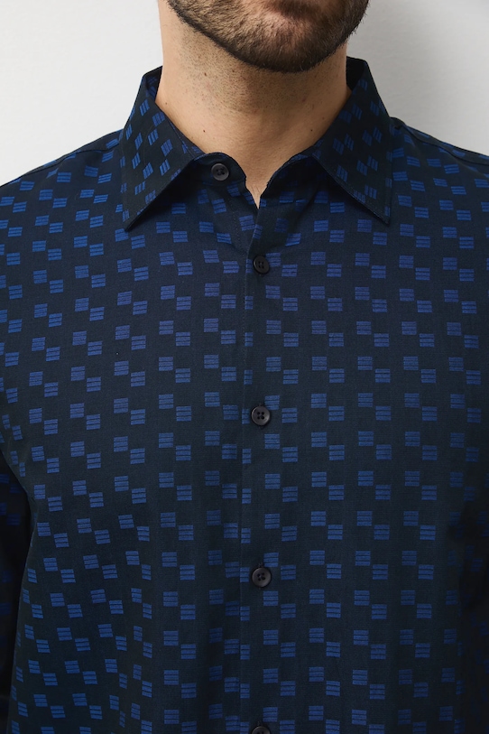 Medicine koszula bawełniana RW25-KDMB22 granatowy