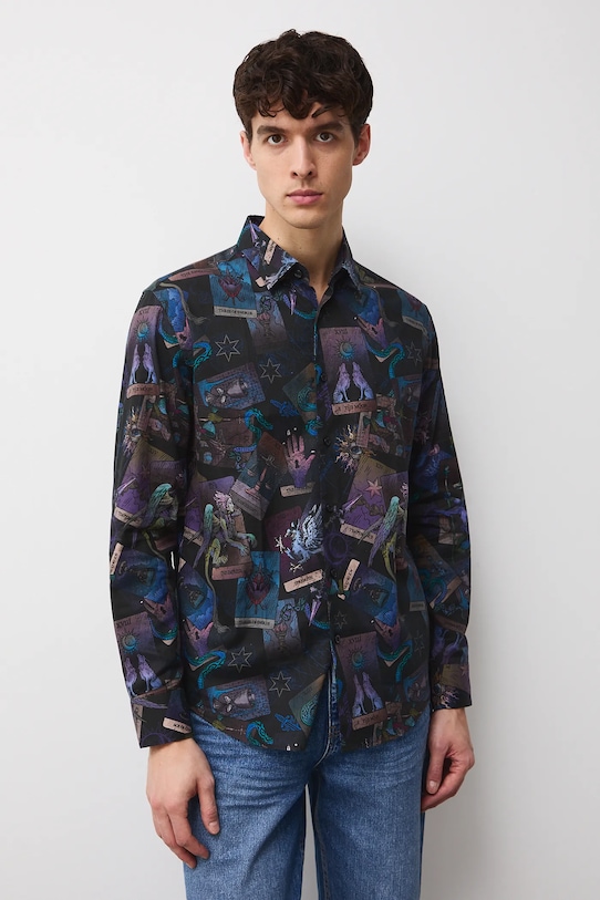 Medicine koszula bawełniana wzorzyste multicolor RW25-KDMC10