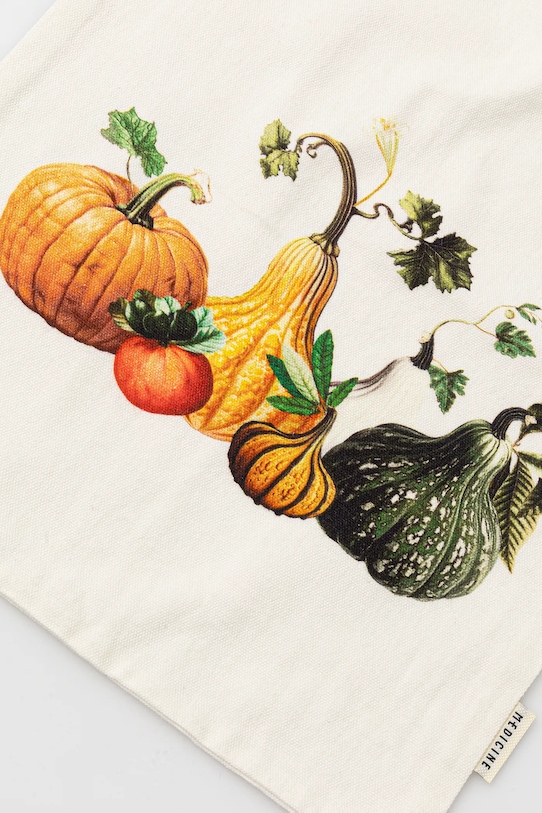 Kuchnia i jadalnia Worek do przechowywania bawełniany z nadrukiem 30 x 40 cm RW25-KEU603 beżowy