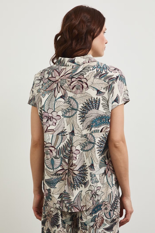 Odzież Koszula z domieszką lnu damska wzorzysta RW25-KKD102 multicolor