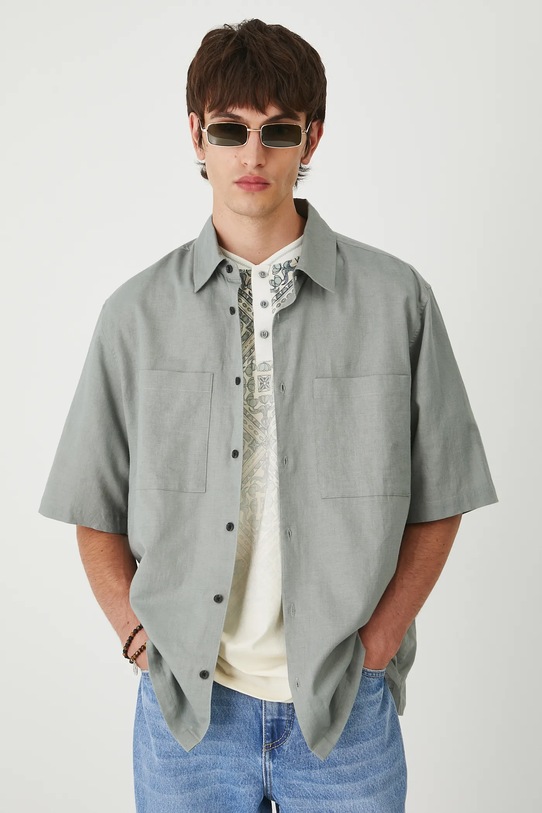 Medicine koszula klasyczny zielony RW25.KKM010
